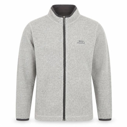 Weird Fish Men’s Grey Fleece Full Zip Stand-Up Collar Jacket M