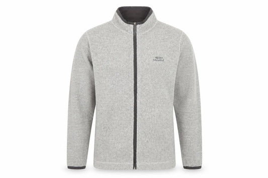 Weird Fish Men’s Grey Fleece Full Zip Stand-Up Collar Jacket M