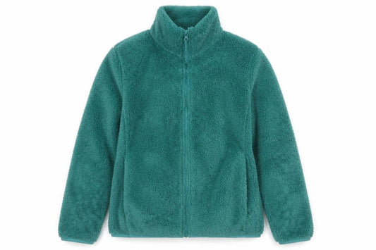 Roman Women’s Green Size S Fleece Zip Pocketed Jacket