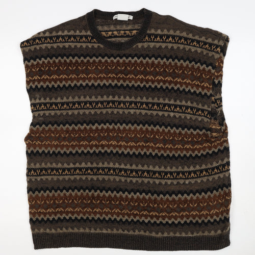 Knightsbridge Men’s Multicoloured XL Fair Isle Knit Sweater Vest