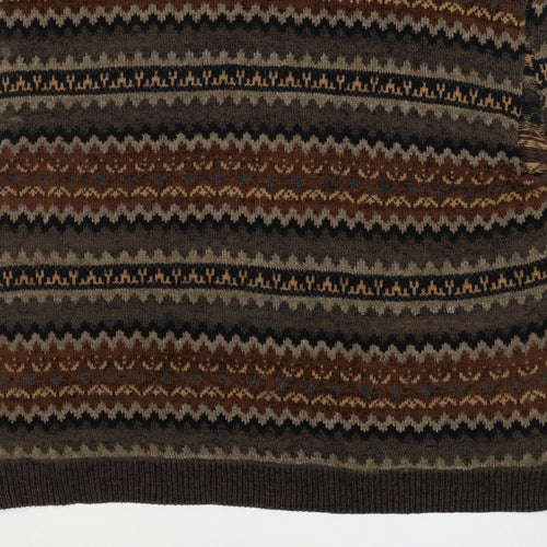 Knightsbridge Men’s Multicoloured XL Fair Isle Knit Sweater Vest