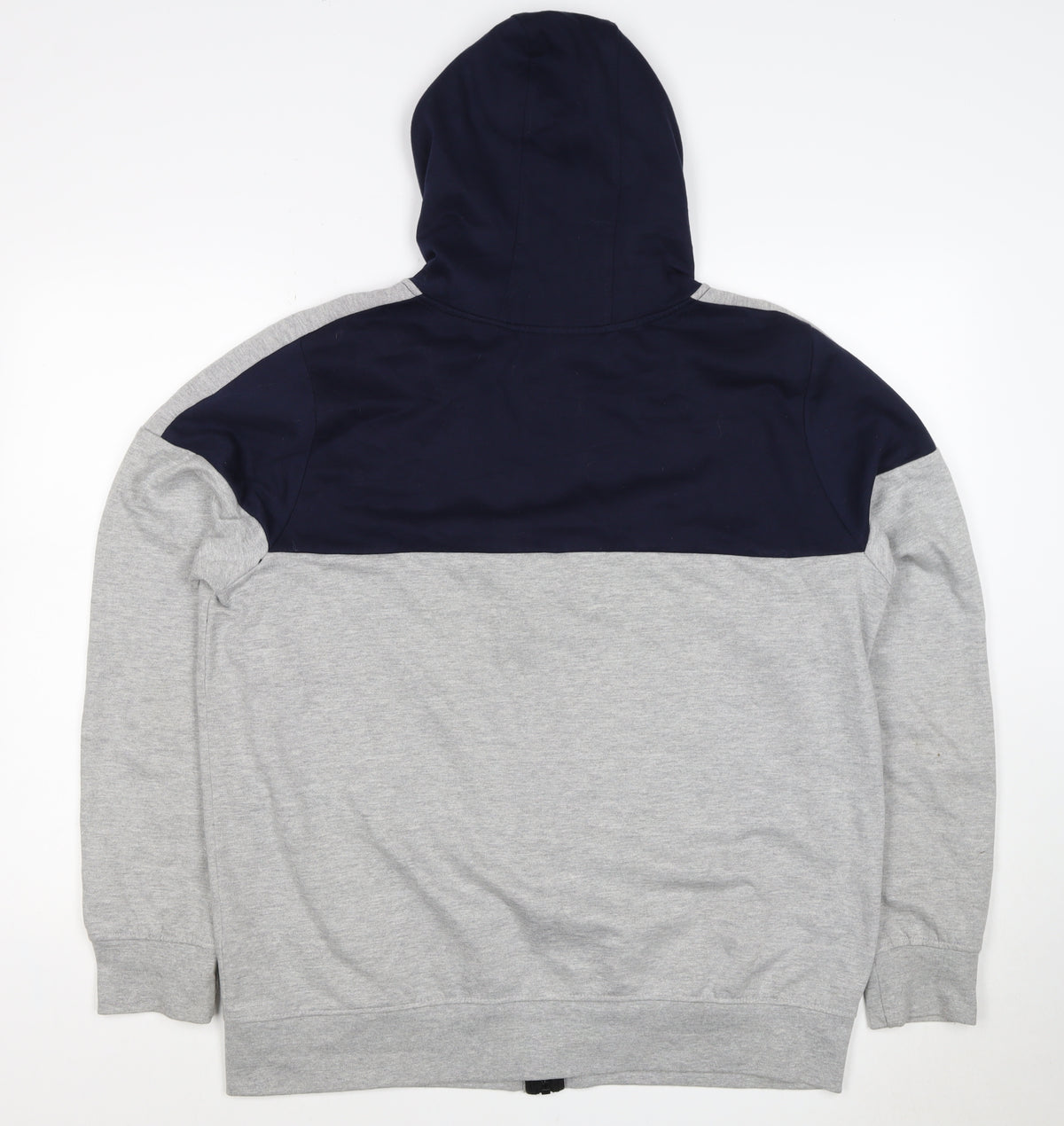 Dissident Men’s Navy Grey XL Full Zip Logo Hoodie
