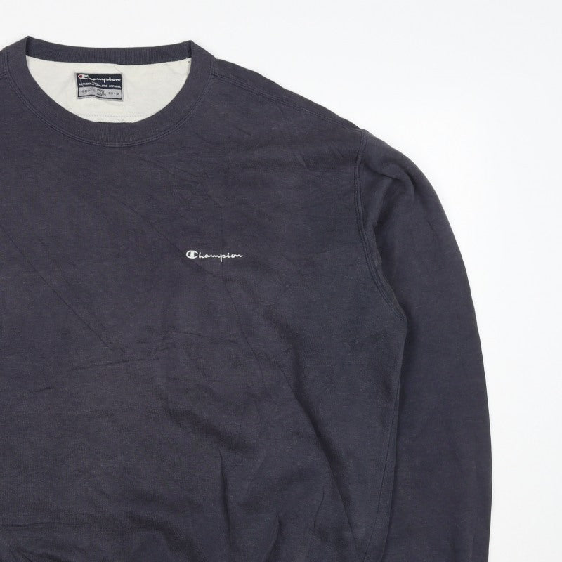 Additional view of Champion Men Blue XL Vintage Crew Neck Logo Pullover Sweatshirt