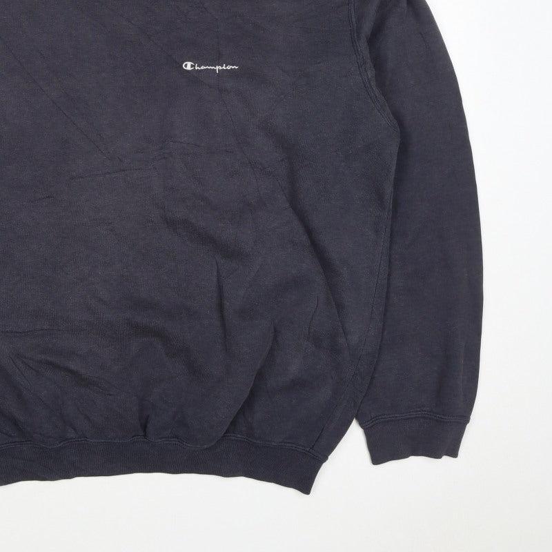 Additional view of Champion Men Blue XL Vintage Crew Neck Logo Pullover Sweatshirt