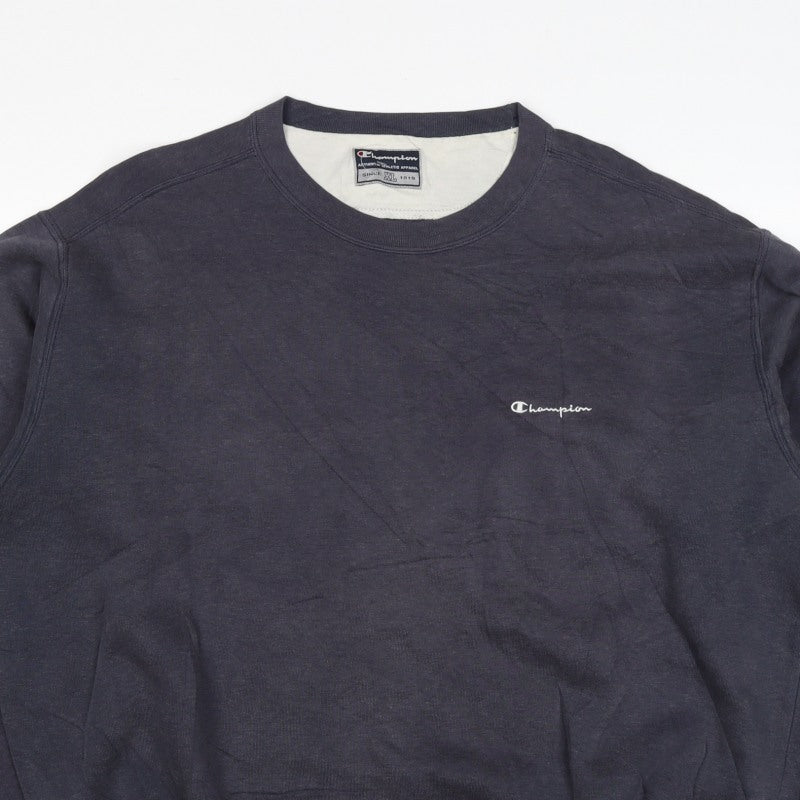Additional view of Champion Men Blue XL Vintage Crew Neck Logo Pullover Sweatshirt