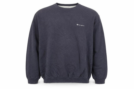 Champion Men Blue XL Vintage Crew Neck Logo Pullover Sweatshirt