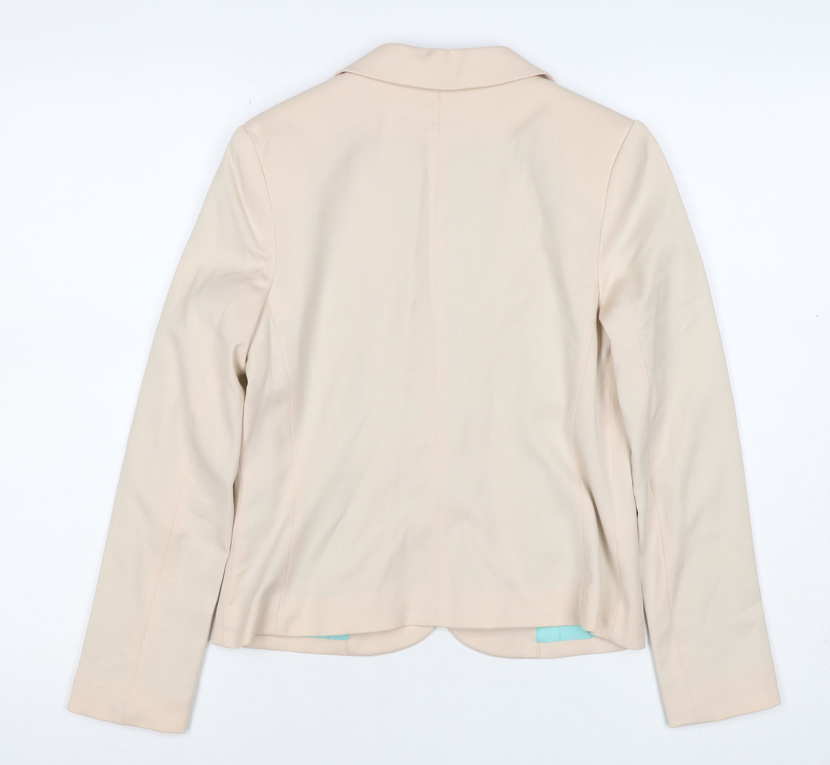 H&M Divided Women Beige UK 8 Single Button Lined Blazer