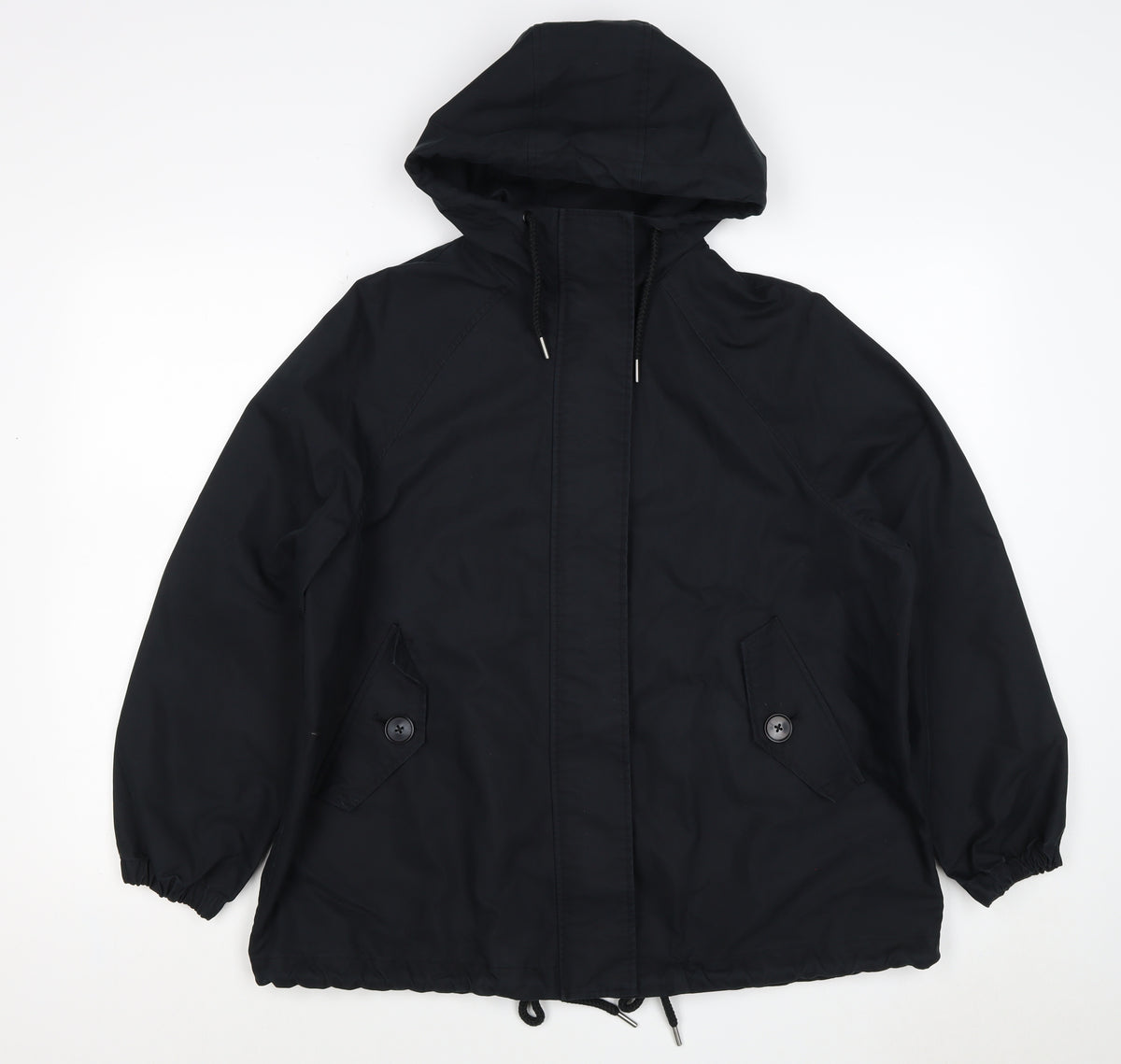 Marks and Spencer Women Black S Stormwear Hooded Parka Rain Jacket