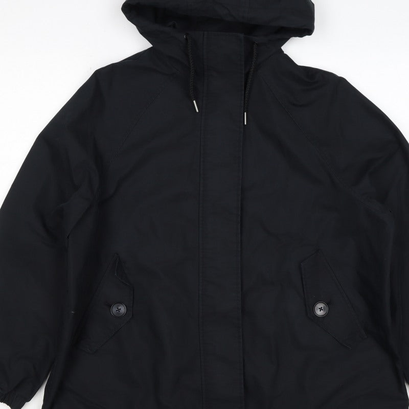 Marks and Spencer Women Black S Stormwear Hooded Parka Rain Jacket