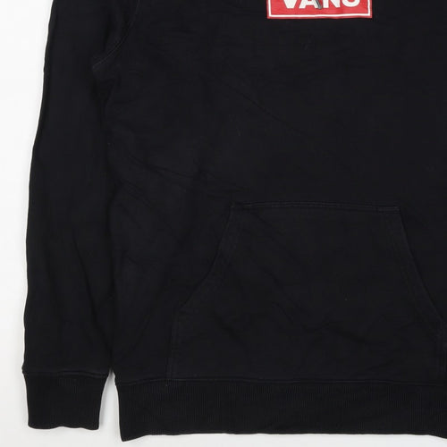 Vans Men's Black XS Pullover Logo Hoodie Cotton Skateboarding