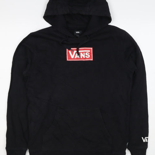 Vans Men's Black XS Pullover Logo Hoodie Cotton Skateboarding