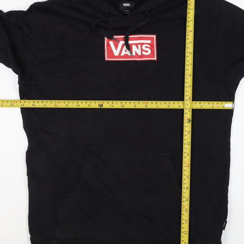 Vans Men's Black XS Pullover Logo Hoodie Cotton Skateboarding