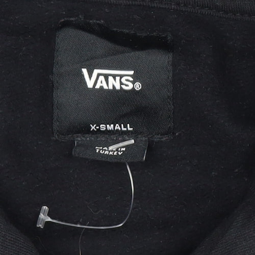 Vans Men's Black XS Pullover Logo Hoodie Cotton Skateboarding