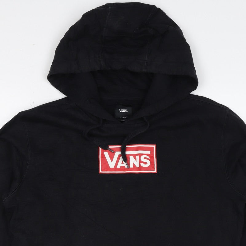 Vans Men's Black XS Pullover Logo Hoodie Cotton Skateboarding