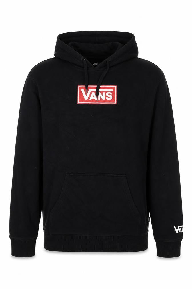 Vans Men's Black XS Pullover Logo Hoodie Cotton Skateboarding