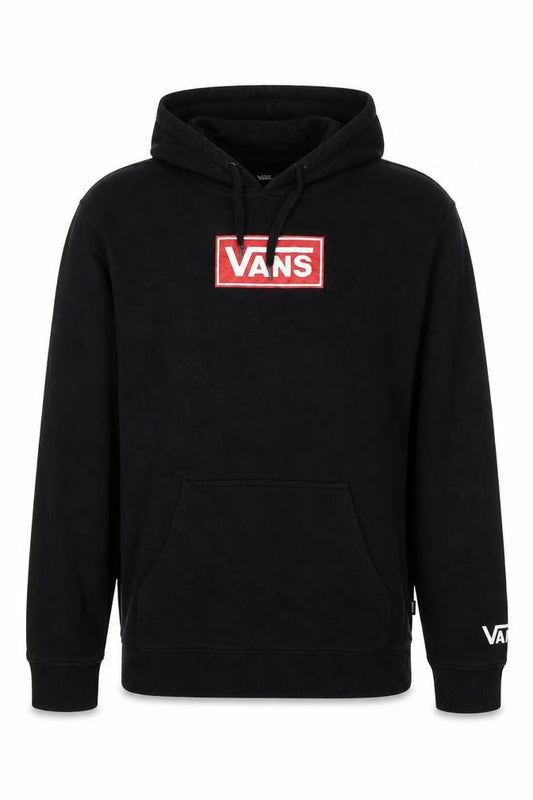 Vans Men's Black XS Pullover Logo Hoodie Cotton Skateboarding