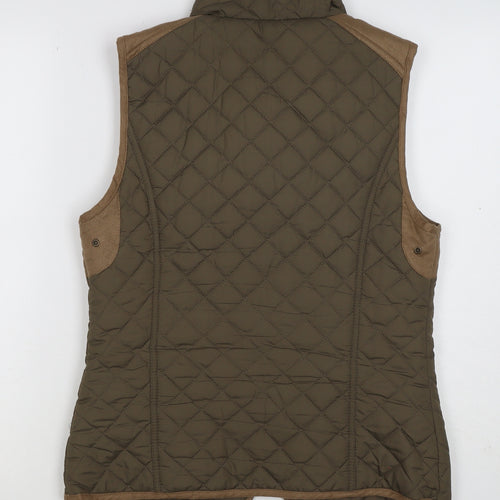 Atmosphere Women Green UK 12 Quilted Padded Gilet Waistcoat Full Zip