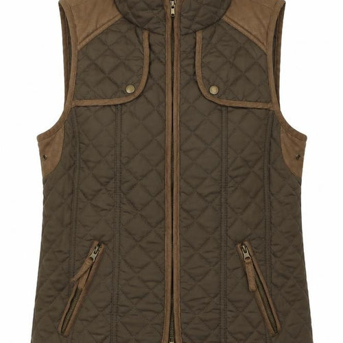 Atmosphere Women Green UK 12 Quilted Padded Gilet Waistcoat Full Zip