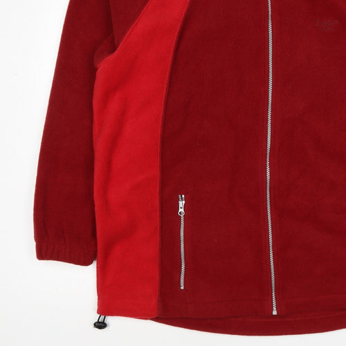 Cotton Traders Men's Red XL Fleece Full Zip Jacket Zipped Pockets