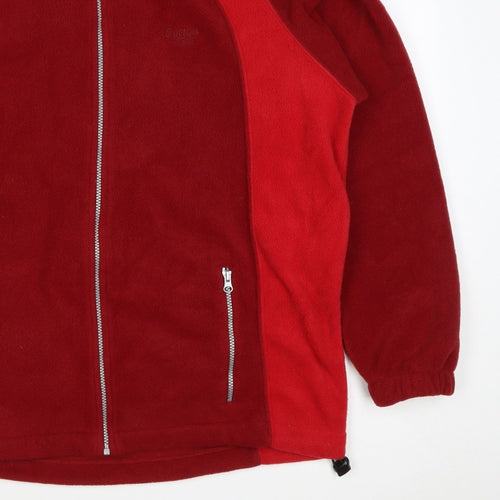 Cotton Traders Men's Red XL Fleece Full Zip Jacket Zipped Pockets