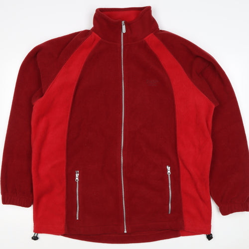 Cotton Traders Men's Red XL Fleece Full Zip Jacket Zipped Pockets