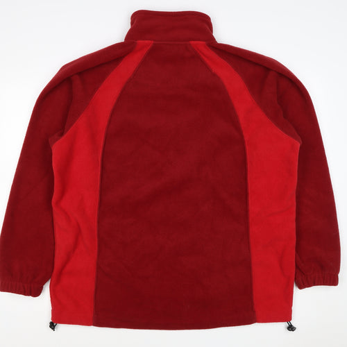 Cotton Traders Men's Red XL Fleece Full Zip Jacket Zipped Pockets