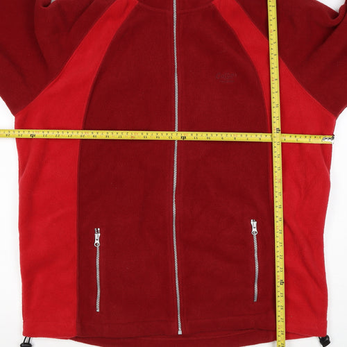 Cotton Traders Men's Red XL Fleece Full Zip Jacket Zipped Pockets