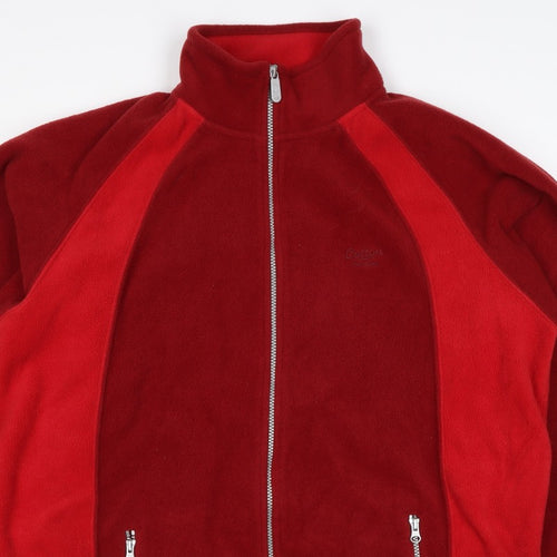 Cotton Traders Men's Red XL Fleece Full Zip Jacket Zipped Pockets