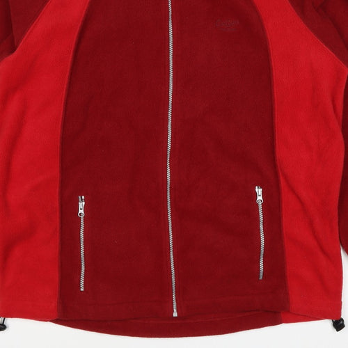 Cotton Traders Men's Red XL Fleece Full Zip Jacket Zipped Pockets