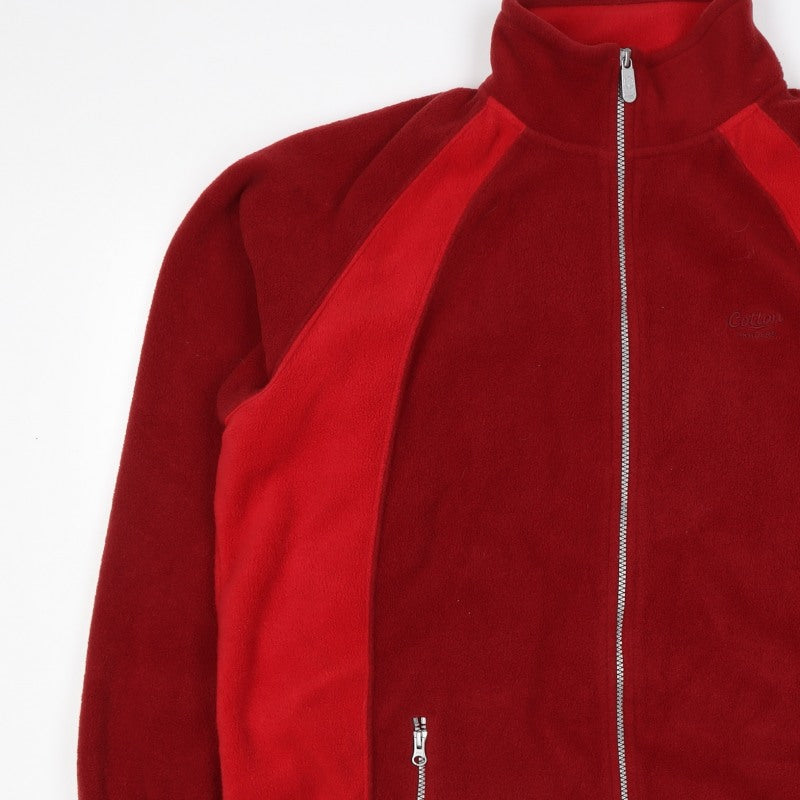 Cotton Traders Men's Red XL Fleece Full Zip Jacket Zipped Pockets