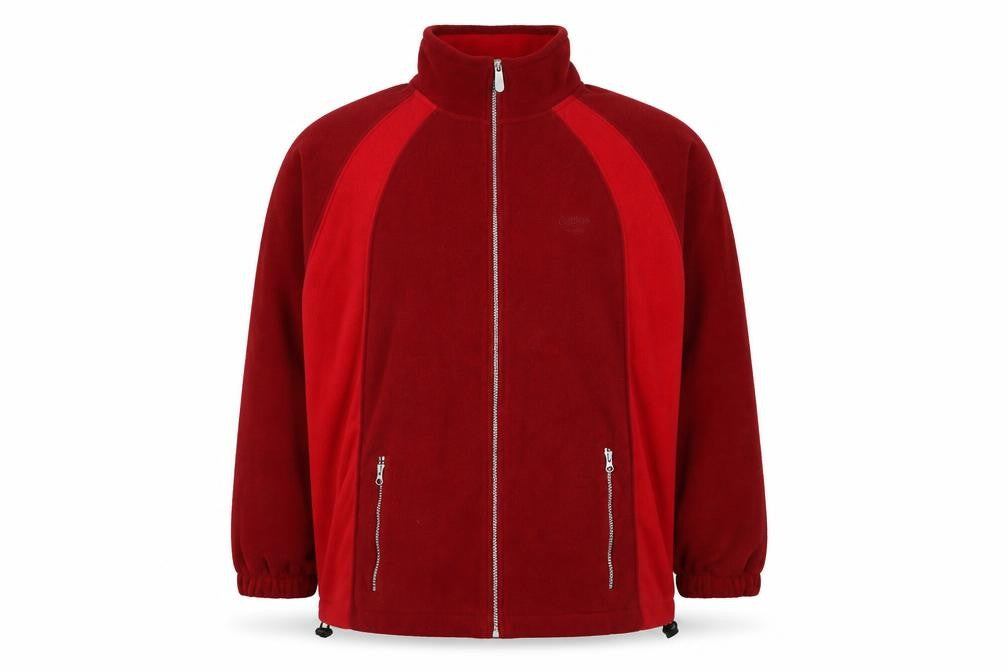 Cotton Traders Men's Red XL Fleece Full Zip Jacket Zipped Pockets