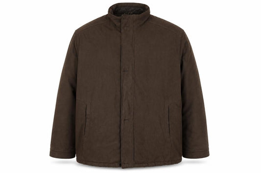 Escape Unisex Adults Brown 3XL Faux Leather Trim Lined Jacket