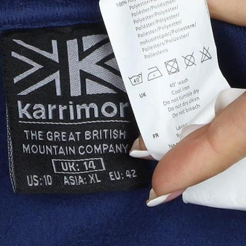 Karrimor Women’s Blue UK 14 Fleece Jacket Full Zip Outdoor