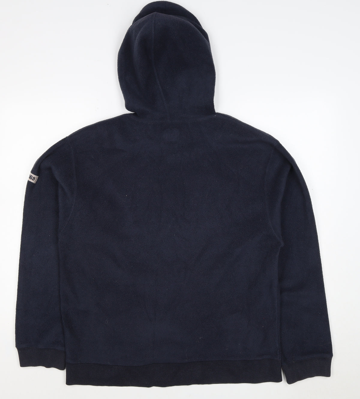 GAP Mens Blue M Fleece Pullover Hoodie Logo Pocket