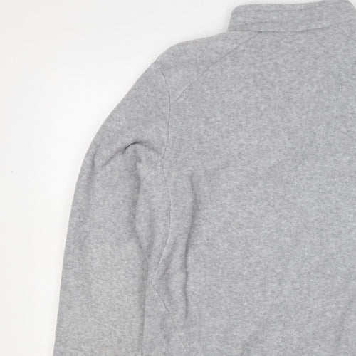 Quechua Men Grey 2XL Fleece Full Zip Hiking Jacket