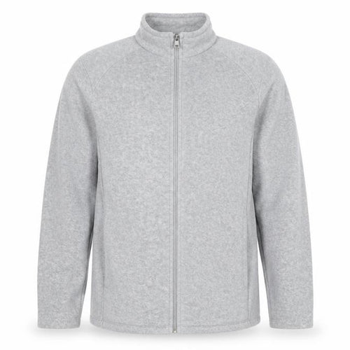 Quechua Men Grey 2XL Fleece Full Zip Hiking Jacket
