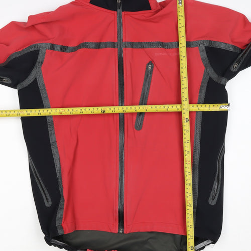 Endura Men’s Red Black M Cycling Windbreaker Full Zip Jacket