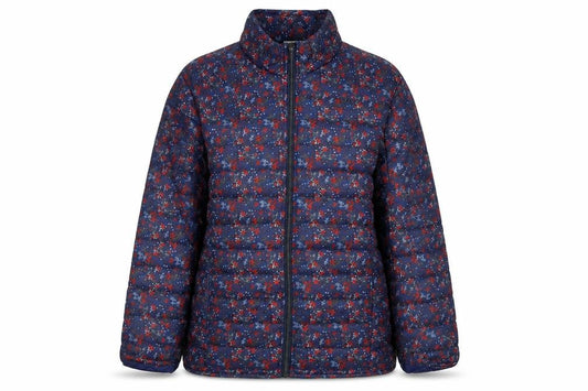 Anne de Lancay Women’s Blue XL Floral Quilted Puffer Jacket