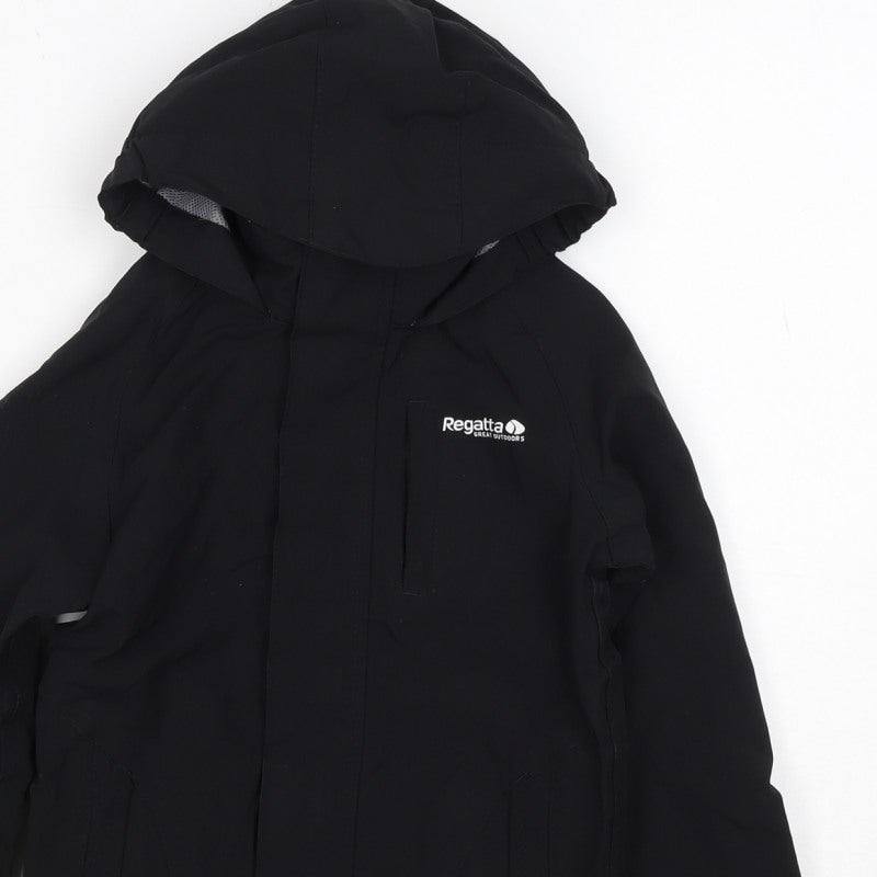 Additional view of Regatta boys’ black 3-4 years hooded isotex waterproof softshell jacket
