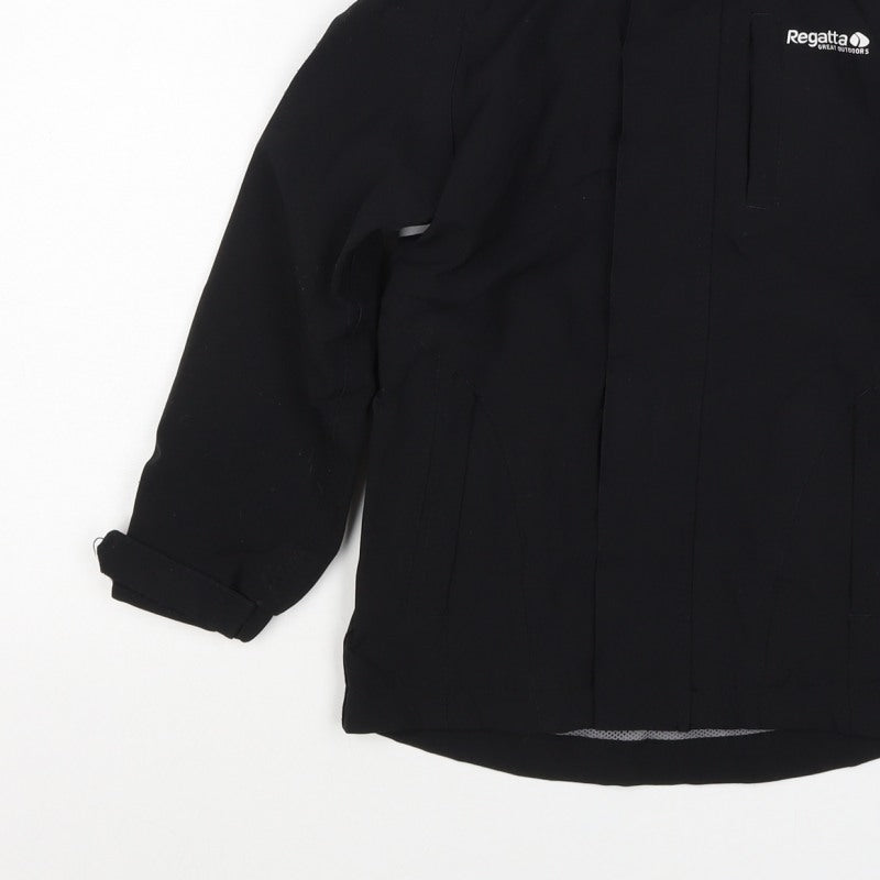 Additional view of Regatta boys’ black 3-4 years hooded isotex waterproof softshell jacket