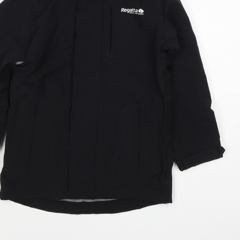 Additional view of Regatta boys’ black 3-4 years hooded isotex waterproof softshell jacket