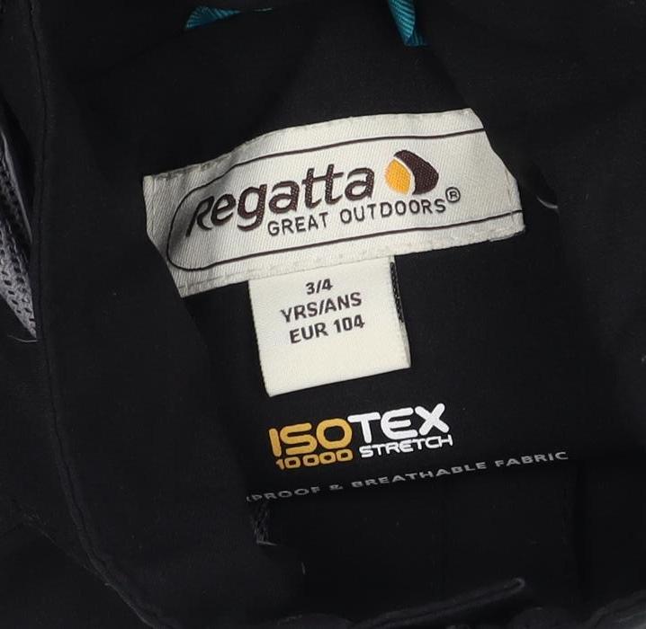 Additional view of Regatta boys’ black 3-4 years hooded isotex waterproof softshell jacket