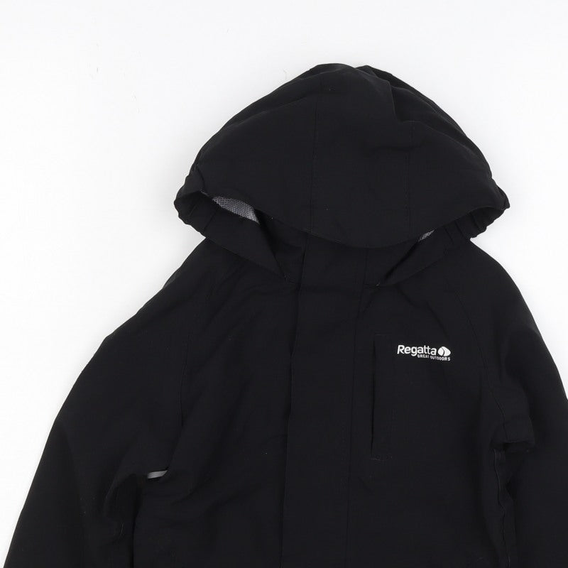 Additional view of Regatta boys’ black 3-4 years hooded isotex waterproof softshell jacket