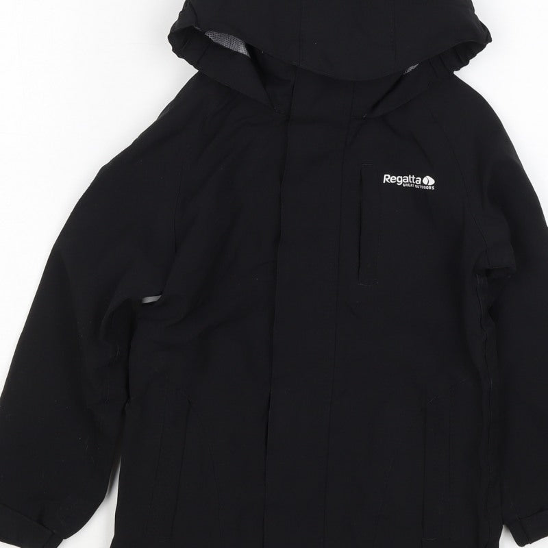 Additional view of Regatta boys’ black 3-4 years hooded isotex waterproof softshell jacket