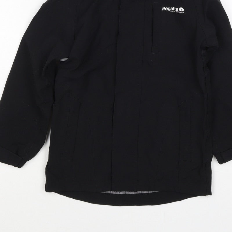 Additional view of Regatta boys’ black 3-4 years hooded isotex waterproof softshell jacket