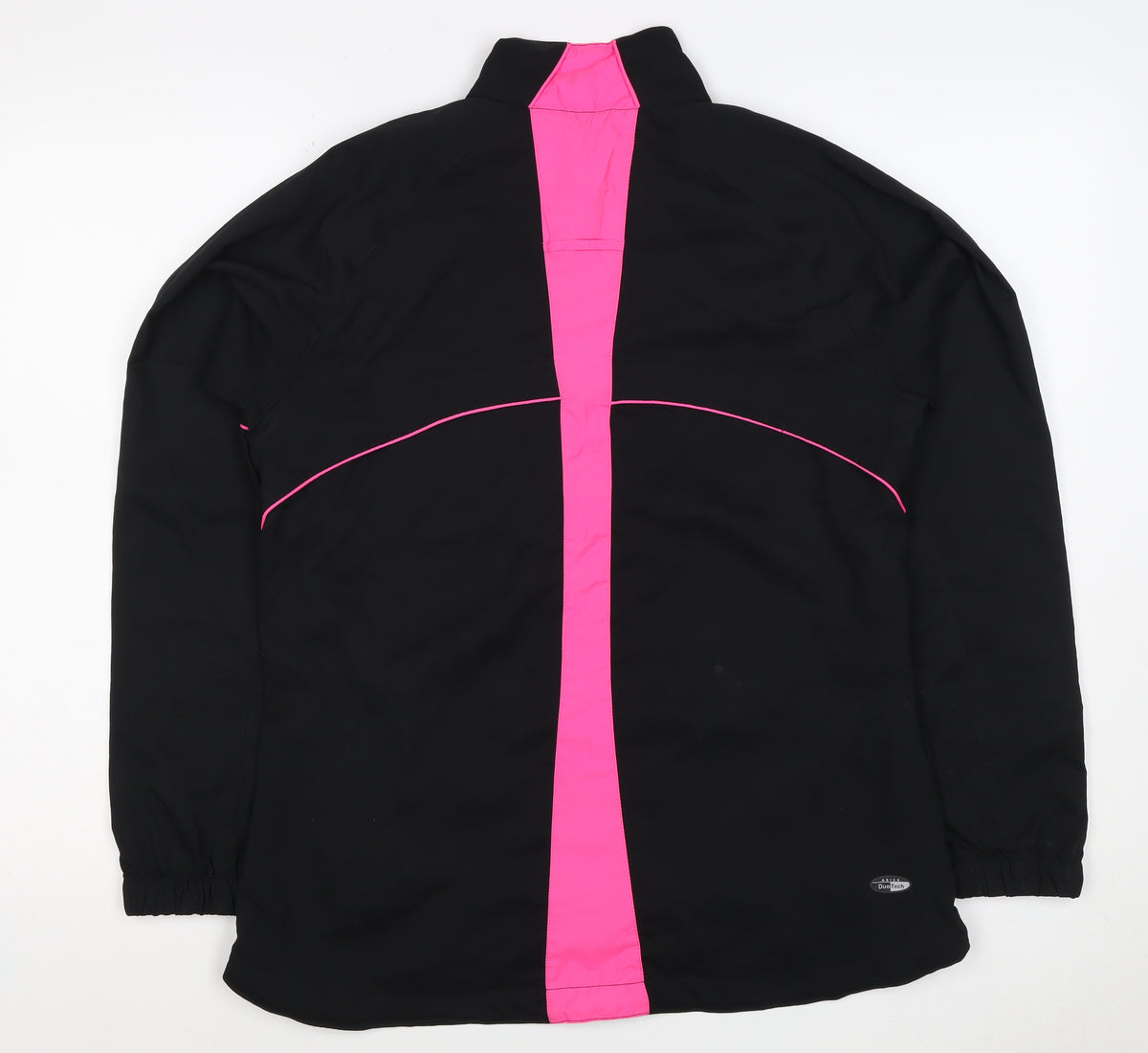 ASICS Women’s Black Pink L Windbreaker Running Jacket Full Zip