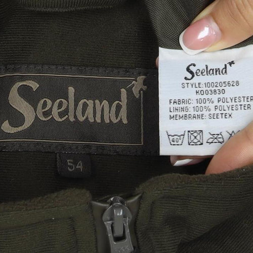 Seeland Men’s Green Size 54 Soft Shell Hunting Jacket Full Zip Pockets