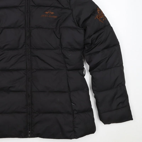 HV Polo Society Women’s Black XL Hooded Fur Trim Puffer Jacket