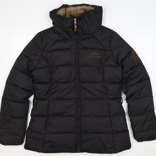 HV Polo Society Women’s Black XL Hooded Fur Trim Puffer Jacket