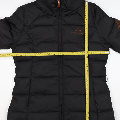 HV Polo Society Women’s Black XL Hooded Fur Trim Puffer Jacket